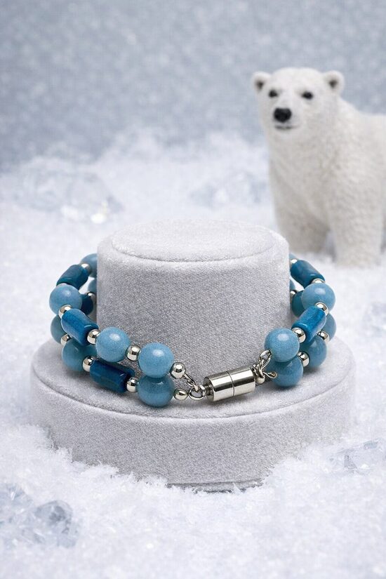 Dabīgo pērļu rokassprādze "Polārais Sapnis"